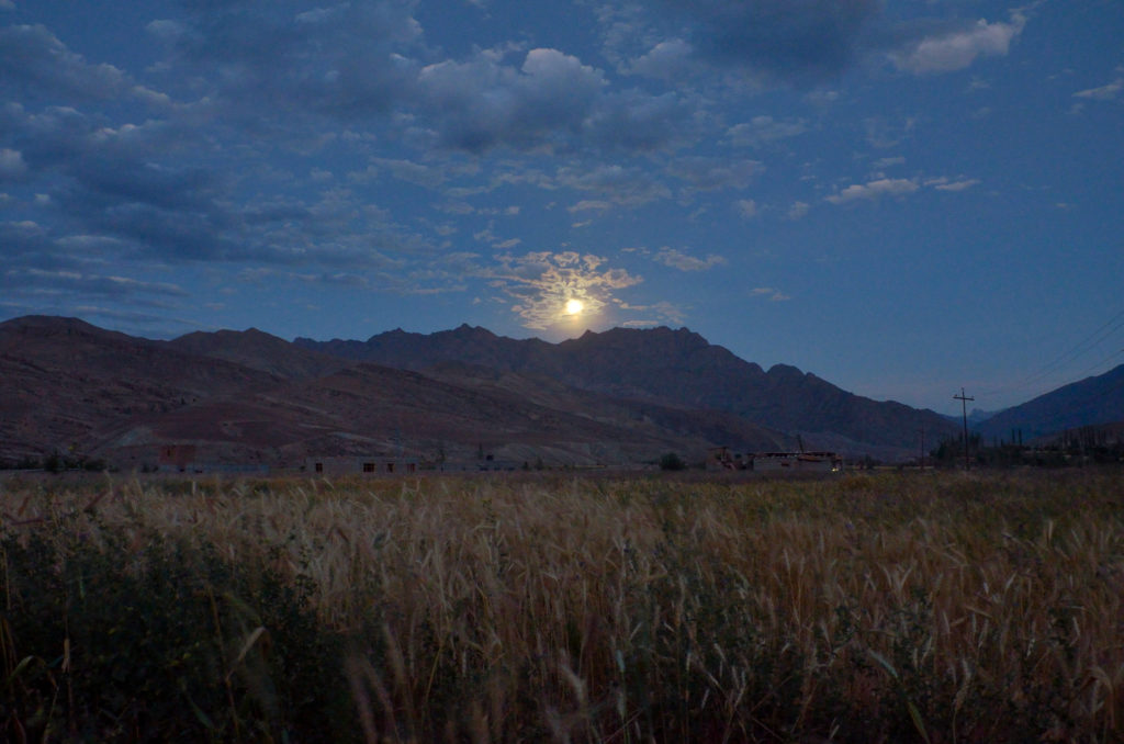 That's the Moon shining over the mountains at Kargil.