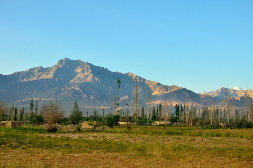 The early morning scene at Kargil.