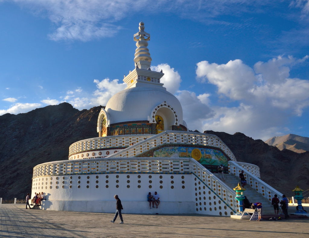 The Shanti Stupa, Leh, India.