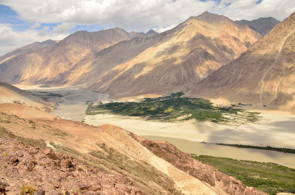 Shyok river on the way to Nubra valley