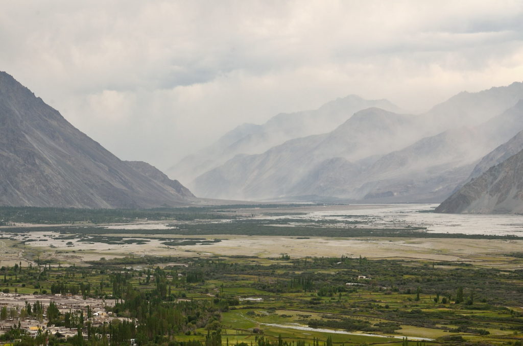 The storm build-up from Nubra valley approaching us near Diskit Monastery. 